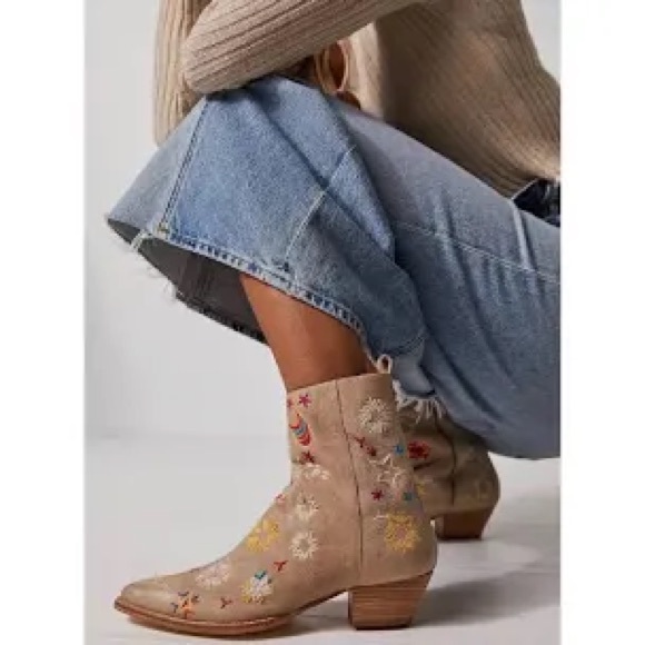 FREE PEOPLE NWOB WOMEN'S BOWERS EMBROIDERED WESTERN BOOTS - Picture 4 of 16